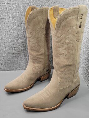 Tecovas The Annie Women's Size US 7B Fawn Suede Cowgirl 14" Boots